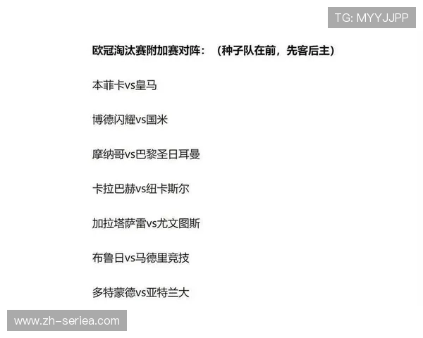 欧冠淘汰赛附加赛首回合赛程公布,四场焦点战2月18日凌晨打响